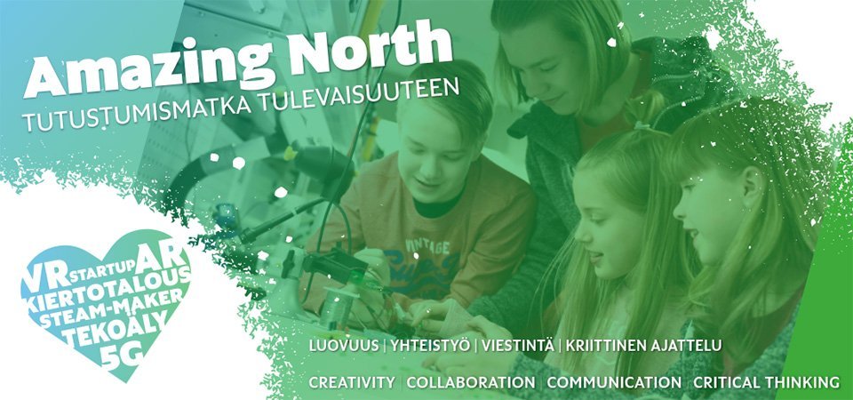 Tulevaisuuden työ suuren kiinnostuksen kohteena oppilaiden Amazing North -tapahtumassa
