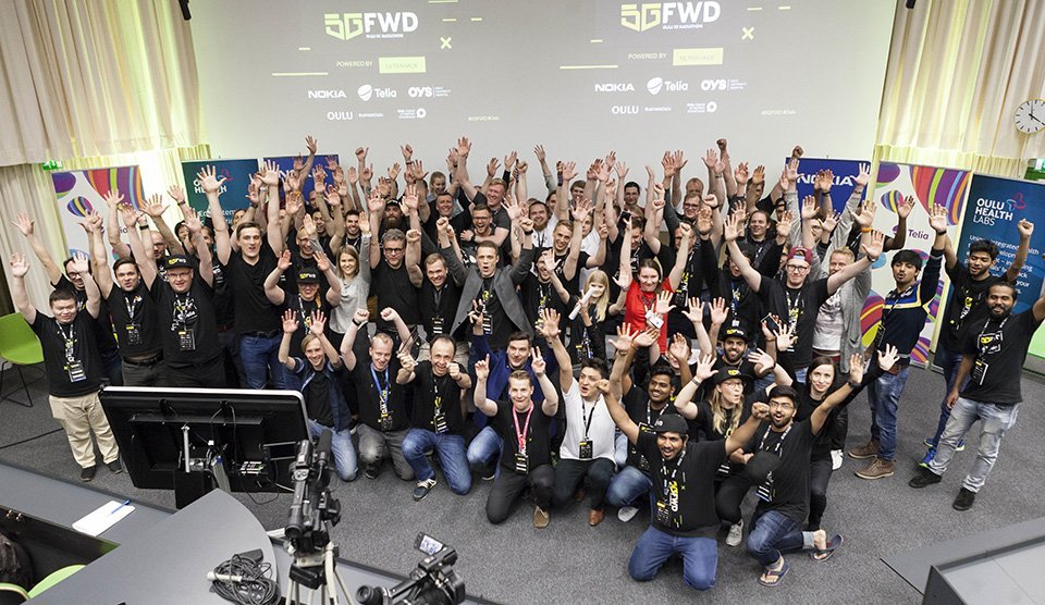 Oulu 5GFWD Hackathon Grand Prix prize to a team from India